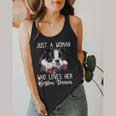 Just a Woman Who Loves Her Boston Terrier Cute Dog Mom Flowy Tank, funny design