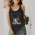 Love Is Boston Terrier Bostie Flowy Tank, funny design