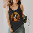 Pumpkin Boston Terrier Costume On Boston Terrier Halloween Flowy Tank, funny design