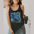 Scottish Terrier Starry Night Scotty Dog Art By Aja Flowy Tank, funny design