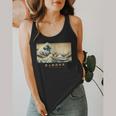 Surfing Boston Terrier Kanagawa Wave Japanese Dog For Men Women Kids Flowy Tank, funny design