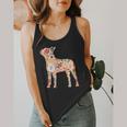 Vintage Floral Boston Terrier For Dog Lover Flowy Tank, funny design