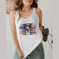 Boston Terrier Dad American Flag 4th Of July Dog Fathers Day Flowy Tank, funny design