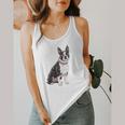 Boston Terrier Dog Dad Boston Terrier Dog Lovers Flowy Tank, funny design