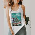 Boston Terrier Merry Christmas Tree Truck Dog X-Mas Flowy Tank, funny design