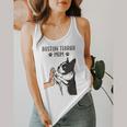 Boston Terrier Mom Dogs Mum Woman Flowy Tank, funny design