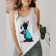 Boston Terrier Tattoos I Love Mom Flowy Tank, funny design