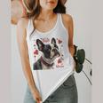 Boston Terrier Is My Valentine Cute Pet Dog Owner Valentine Flowy Tank, funny design