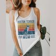 Dog Boston Terrier Mom Vintage Boston Terrier Mom Flowy Tank, funny design
