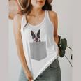 Dog In Your Pocket Boston Terrier For Men Women Girls Kids Flowy Tank, funny design
