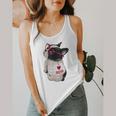Girls I Heart Mom Love Mama Boston Terrier Dog Lover Flowy Tank, funny design
