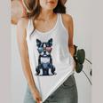 USA Flag Boston Terrier Best Dog Mom Ever 2025 Flowy Tank, funny design