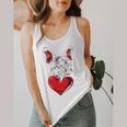 Valentine's Day Boston Terrier Dog Vector Flowy Tank, funny design
