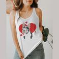 Valentine's Day Boston Terrier Heart Flowy Tank, funny design