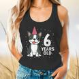 6 Years Old Birthday Boston Terrier Dog Lover 6th Party Kid Flowy Tank, gift for family, gift for coworker
