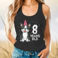 8 Years Old Birthday Boston Terrier Dog Lover 8th Party Kid Flowy Tank, gift for family, gift for coworker