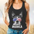 Boston Terrier 4th Of July Merica Men Women USA Flag Vintage Flowy Tank, gift for family, gift for coworker