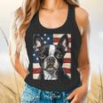 Boston Terrier Dog American Flag 4th Of July Patriotic Puppy Flowy Tank, gift for family, gift for coworker