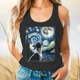 Boston Terrier Dog Art Van Gogh Starry Night Boston Terrier Flowy Tank, gift for family, gift for coworker