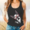 Boston Terrier Dog From Side Boston Bull Flowy Tank, gift for family, gift for coworker