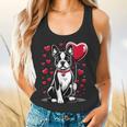 Boston Terrier Dog Valentine's Day Dog Owner Valentine Flowy Tank, gift for family, gift for coworker