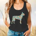 Boston Terrier Flower Silhouette Floral Dog Men Women Girls Kids Flowy Tank, gift for family, gift for coworker