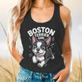 Boston Terrier Girl Cute Cartoon For Dog Owners Pet Terrier Flowy Tank, gift for family, gift for coworker