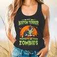 Boston Terrier Halloween Zombie American Gentleman Dog Lover Flowy Tank, gift for family, gift for coworker