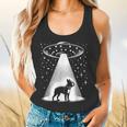 Boston Terrier Mom Dad Dog Alien UFO For Men Women Flowy Tank, gift for family, gift for coworker