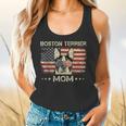 Boston Terrier Mom Dog Lovers American Flag 4th Of July Flowy Tank, gift for family, gift for coworker