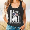 Boston Terrier Papa Cool Dog Lover USA American Flag Men Women Flowy Tank, gift for family, gift for coworker