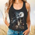 Boston Terrier Selfie Full Moon Flying Witch Halloween Dog Flowy Tank, gift for family, gift for coworker