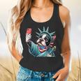 Boston Terrier Selfie Statue Of Liberty 4th Of July American Flowy Tank, gift for family, gift for coworker
