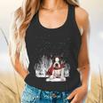 Boston Terrier In The Snow Merry Christmas Winter Flowy Tank, gift for family, gift for coworker
