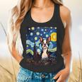 Boston Terrier Starry Night Van Gogh Art Flowy Tank, gift for family, gift for coworker