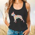 Boston Terrier Watercolor Flowers Flowy Tank, gift for family, gift for coworker