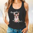 Brown Boston Terrier With Flowers And Feathers Flowy Tank, gift for family, gift for coworker