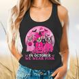 Ghost And Witch Boston Terrier Dog In October We Wear Pink Flowy Tank, gift for family, gift for coworker