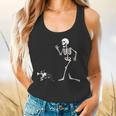 Halloween Boston Terrier And Skeleton Flowy Tank, gift for family, gift for coworker