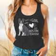 Just A Girl Who Loves Her Boston Terrier Puppy Love Flowy Tank, gift for family, gift for coworker