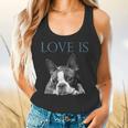 Love Is Boston Terrier Bostie Flowy Tank, gift for family, gift for coworker