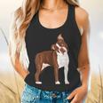 Red Boston Terrier Dog Flowy Tank, gift for family, gift for coworker