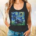 Scottish Terrier Starry Night Scotty Dog Art By Aja Flowy Tank, gift for family, gift for coworker
