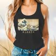 Surfing Boston Terrier Kanagawa Wave Japanese Dog For Men Women Kids Flowy Tank, gift for family, gift for coworker