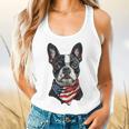 Boston Terrier American Flag Flowy Tank, gift for family, gift for coworker