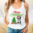 Boston Terrier Christmas Tree Lights Xmas Dog Lover Flowy Tank, gift for family, gift for coworker