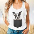 Boston Terrier Dog Puppy Dog In Pocket Cute Pet Lover Flowy Tank, gift for family, gift for coworker