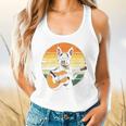 Boston Terrier Guitar Retro Flowy Tank, gift for family, gift for coworker