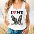 Boston Terrier I Heart My Dog Dog Lover Flowy Tank, gift for family, gift for coworker