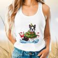 Boston Terrier Merry Christmas Tree Lights Dog X-Mas Dogs Flowy Tank, gift for family, gift for coworker